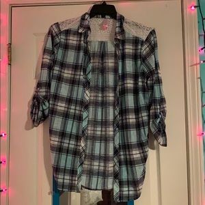 Mint green flannel